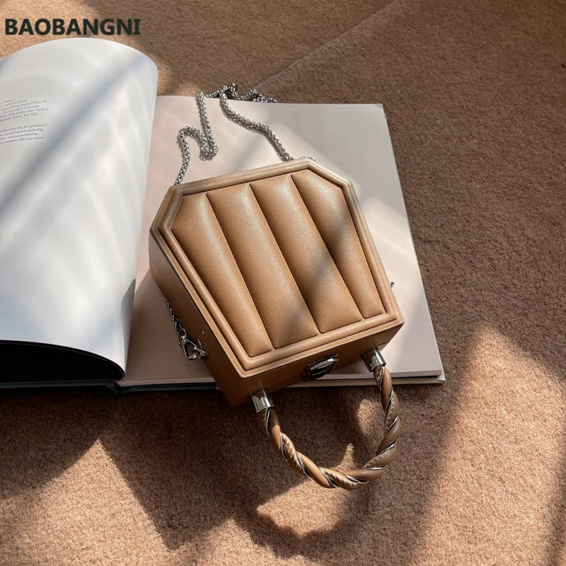 Designer Print Women's Handbag Fashion Chain Crossbody Bag Small Square Tote Shoulder Bag