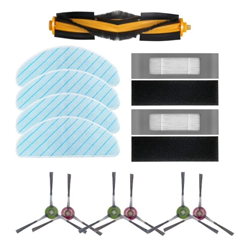 

For Ecovacs Ozmo T9 Robot Main Brush Side Brush Hepa Filter Mop Cloth Replacement Accessories