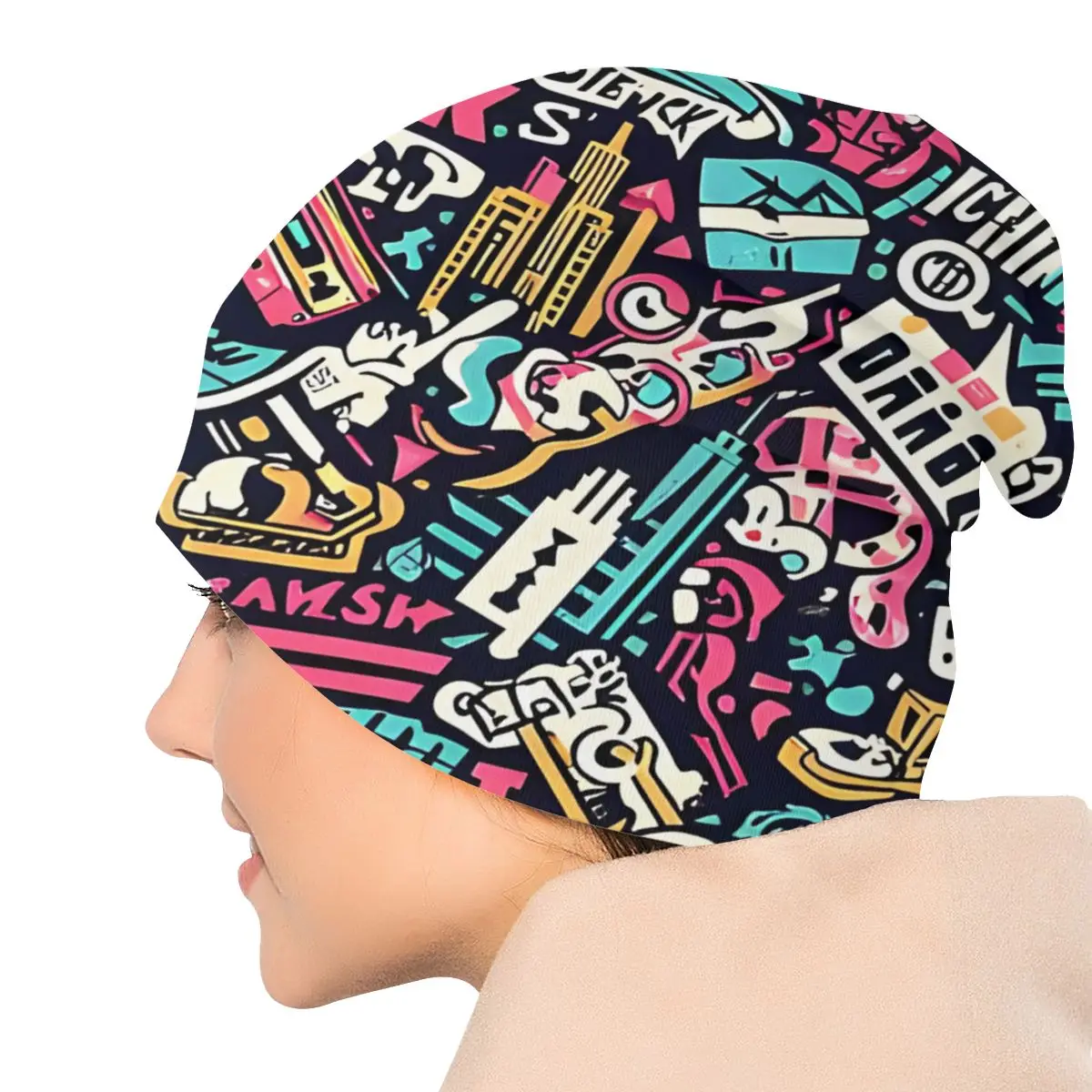 Спортивная Шапка-бини с рисунком Граффити Нью-Йорка
