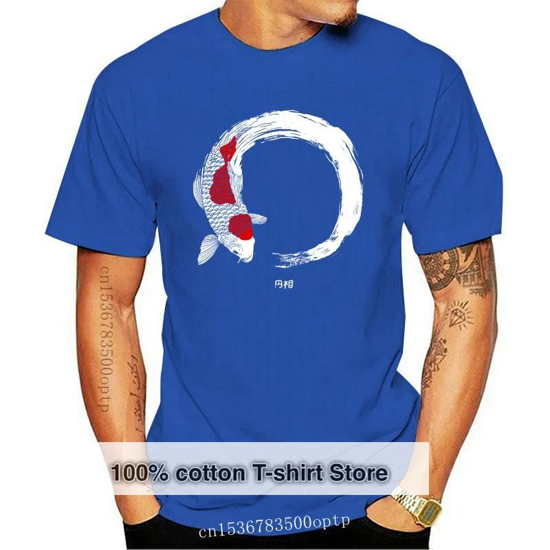

New Koi Fish Enso Tops Funny T-shirt Graphic Tees Men/women's T Shirt Short Sleeve T-Shirts Boyfriend Gift O-Neck Clothes Tees