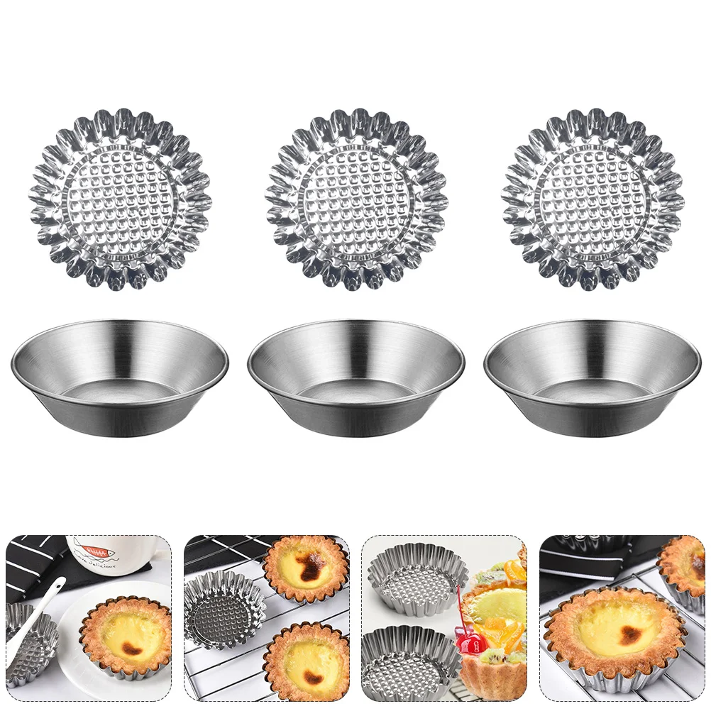 

20 Pcs Reusable Jelly Molds Cupcake Molds Non-stick Pudding Molds (Silver)