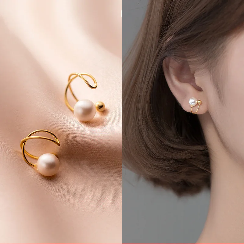 Non-Piercing Ear Clip Earrings Women's High-Grade Super Fairy Mori Style Special-Interest Design Pearl 2022 New Fashion Jewelry