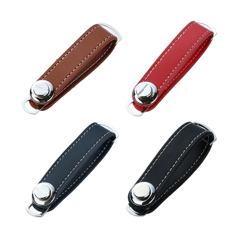 

Leather Pocket For Car Key-Ring Clip Mini Purse Holder Jewelry Waist Wallet Keychain Women Men Accessories-Business Gift