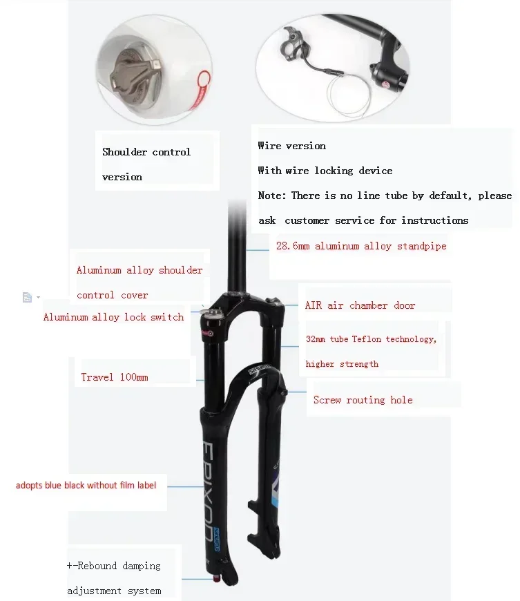 SR SUNTOUR 20 моделей велосипедной вилки EPIXON 26/27 5/29er 100 мм горный велосипед MTB с