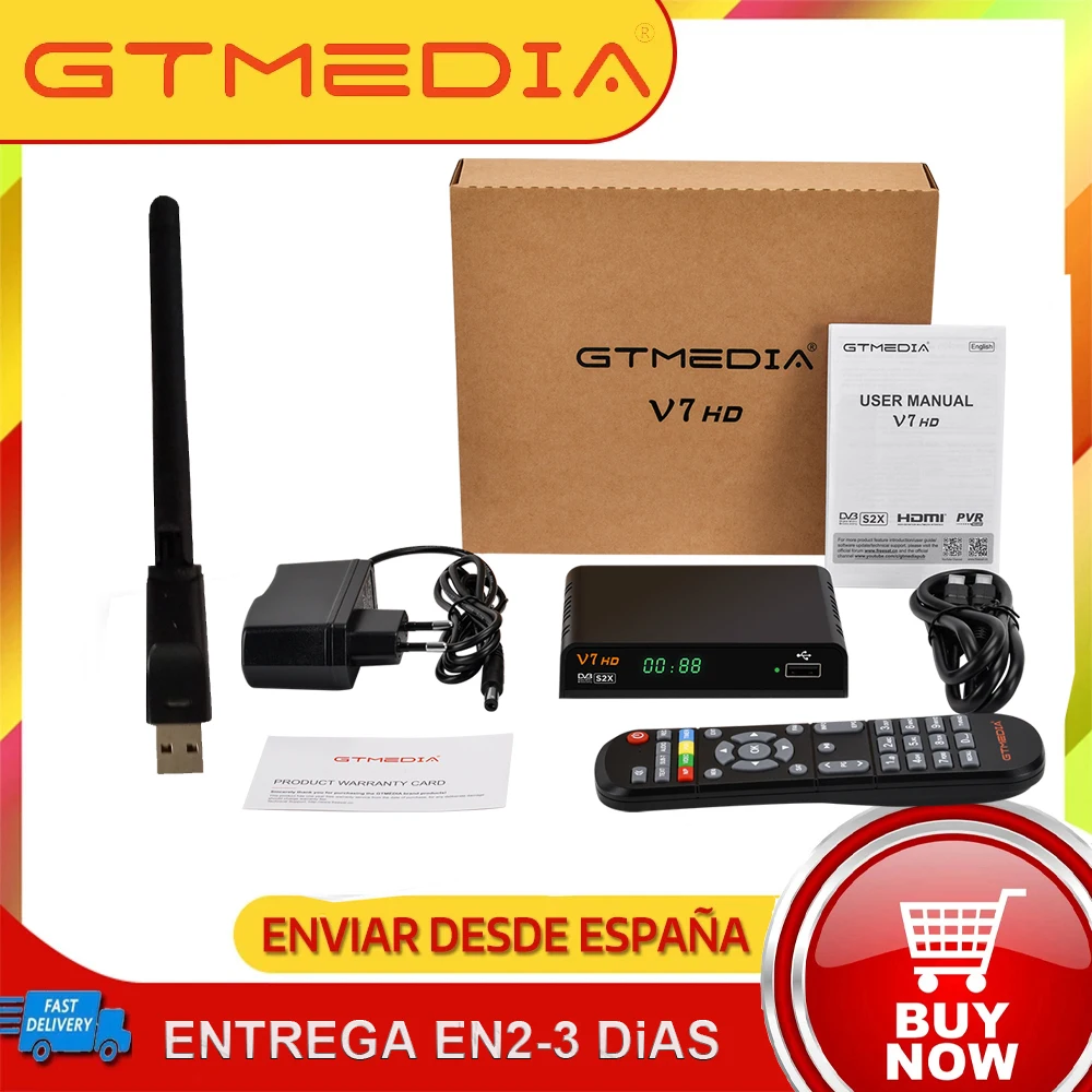 Оригинальный GTmedia V7 HD S2X DVB-S S2S2X VCM ACM мультипотоковый T2MI Обновление - Цена: 1850.73