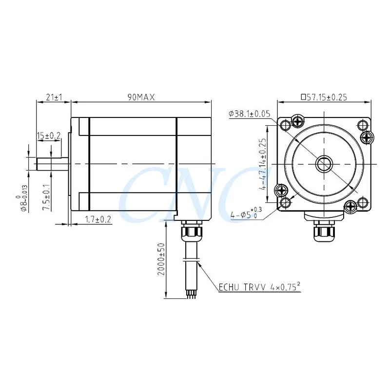 ГОРЯЧИЙ Leadshine Nema 23 57CM13-FS Шаговый двигатель IP65 1 2 Нм 3 0 А + DM556 драйвер 2-фазный 20-50 В