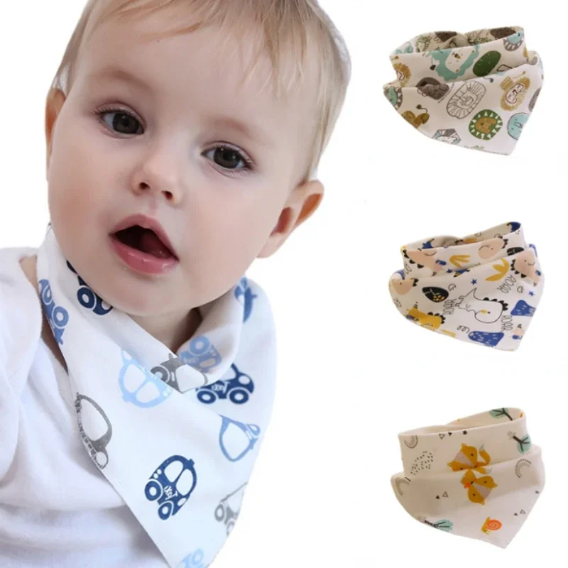 

New Baby Bibs Triangle Cotton Bandana Bibs for Boys Girls Burp Cloth Baby Scarf Meal Collar Feeding Accessories Saliva Towel