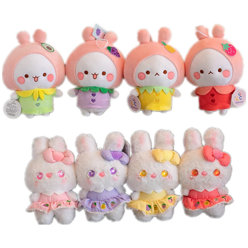 

23cm Cute Fruit Rabbit Plush Toy Soft Stuffed Animal Kawaii Bunny Doll Appease Sleeping Plushies Christmas Gift For Child Girl
