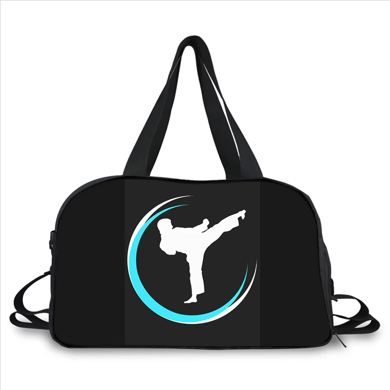 Kungfu Taekwondo  3D printing fashion trend portable large capacity multi function messenger bag travel bag