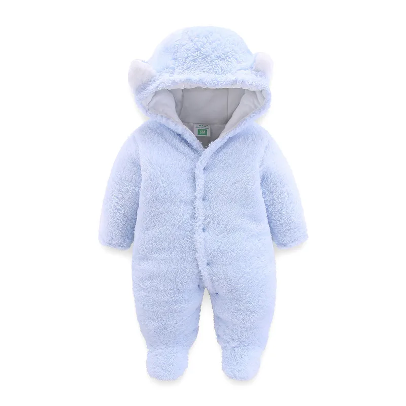 

Baby Clothes Winter Thick Warm Fleece Romper Newborn Toddler boys Jumpsuit Baby Girl Hooded Crawl Clothes TZ486