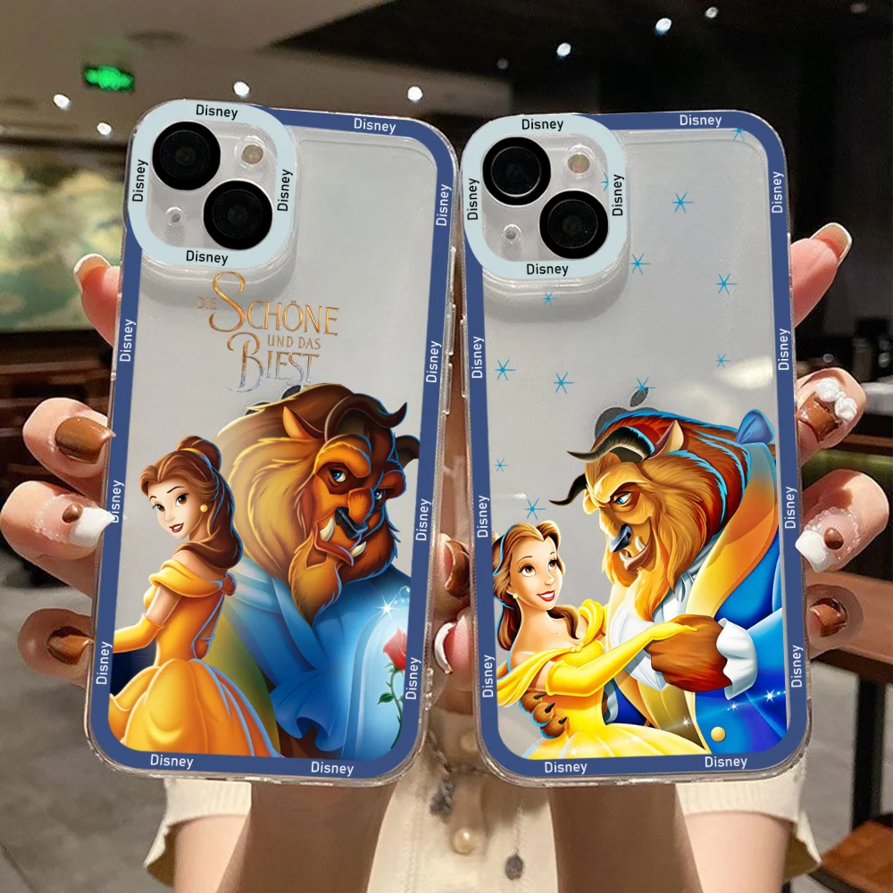 

Disney Beauty And The Beast Phone Case For iPhone 14 13 12 Mini 11 Pro Max X XR XS 7 8 SE Plus Soft Silicone Transparent Cover
