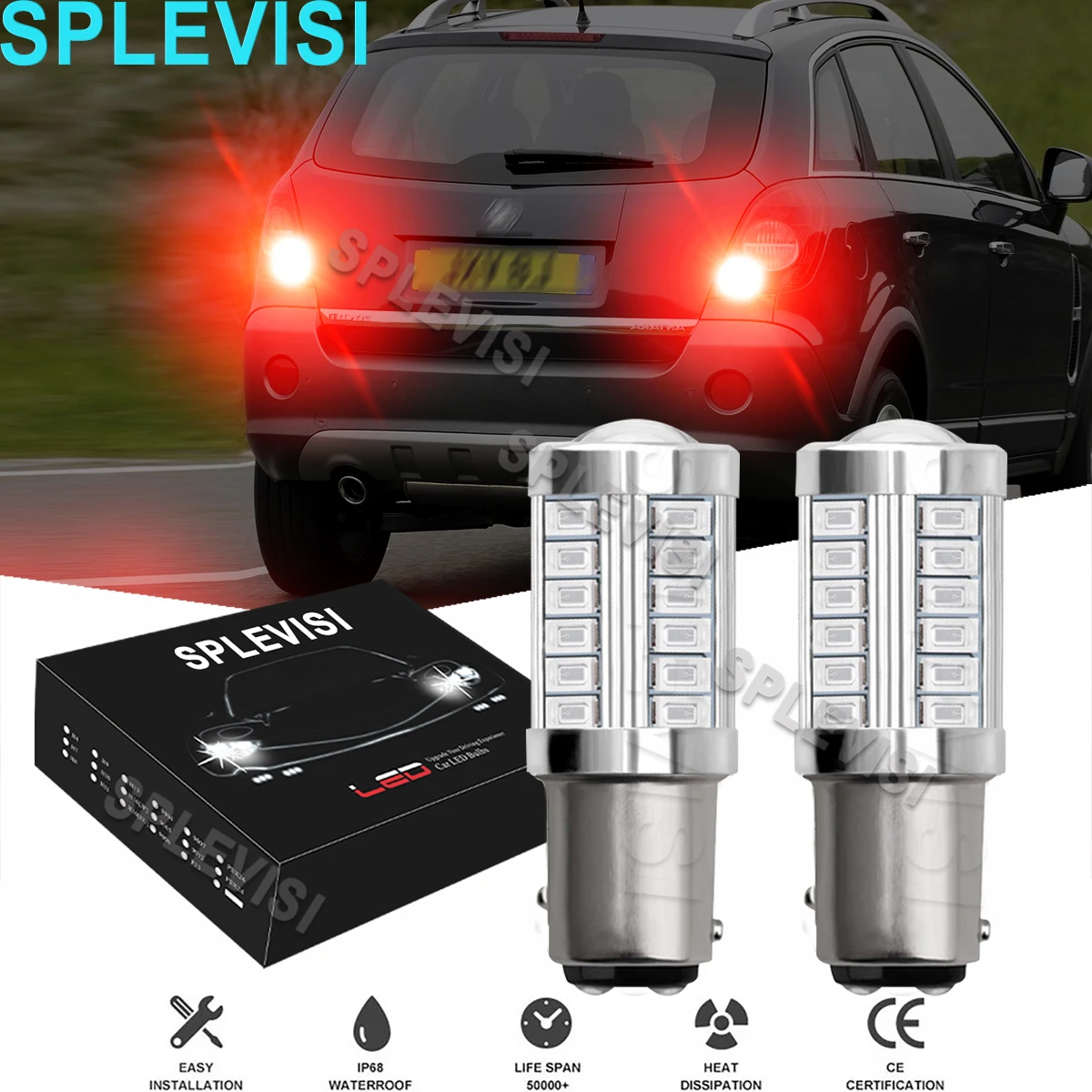 

2PCS LED Red Brake Stop Tail Light Lamp Bulbs For Vauxhall Antara 2006-2015 Vauxhall Vivaro MK1 2001-14 Vauxhall Tigra 2004-2009