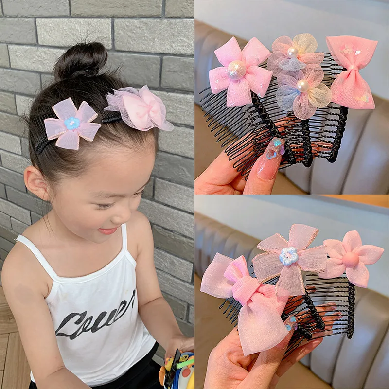 

3 шт., детские заколки для волос с цветочным принтом