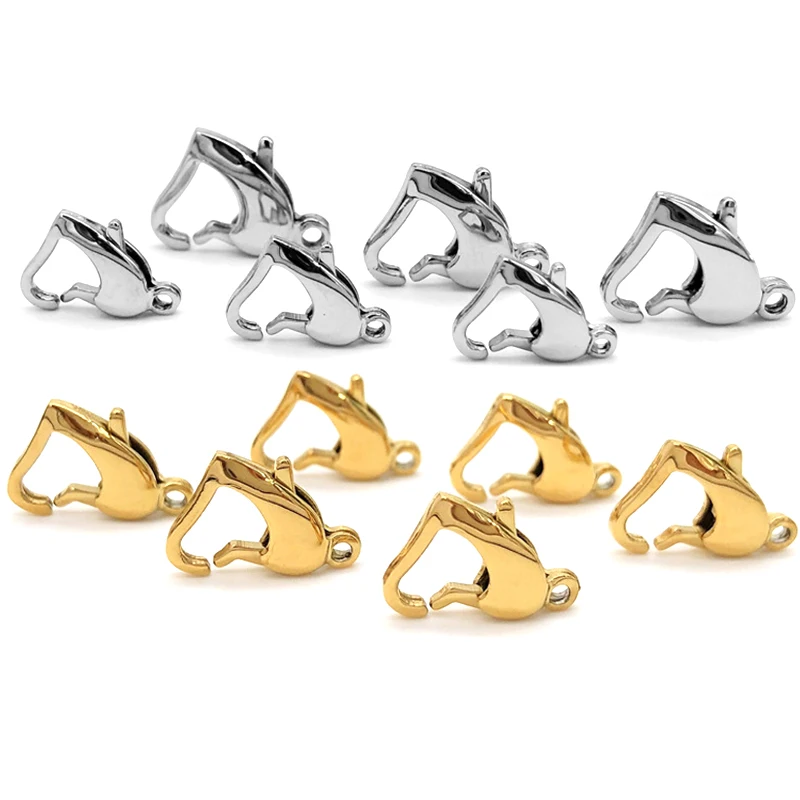 

5pcs Stainless Steel Lobster Clasp 11/14mm Love Heart Shape Hook Connector for Jewelry Making Necklace Bracelet DIY Components