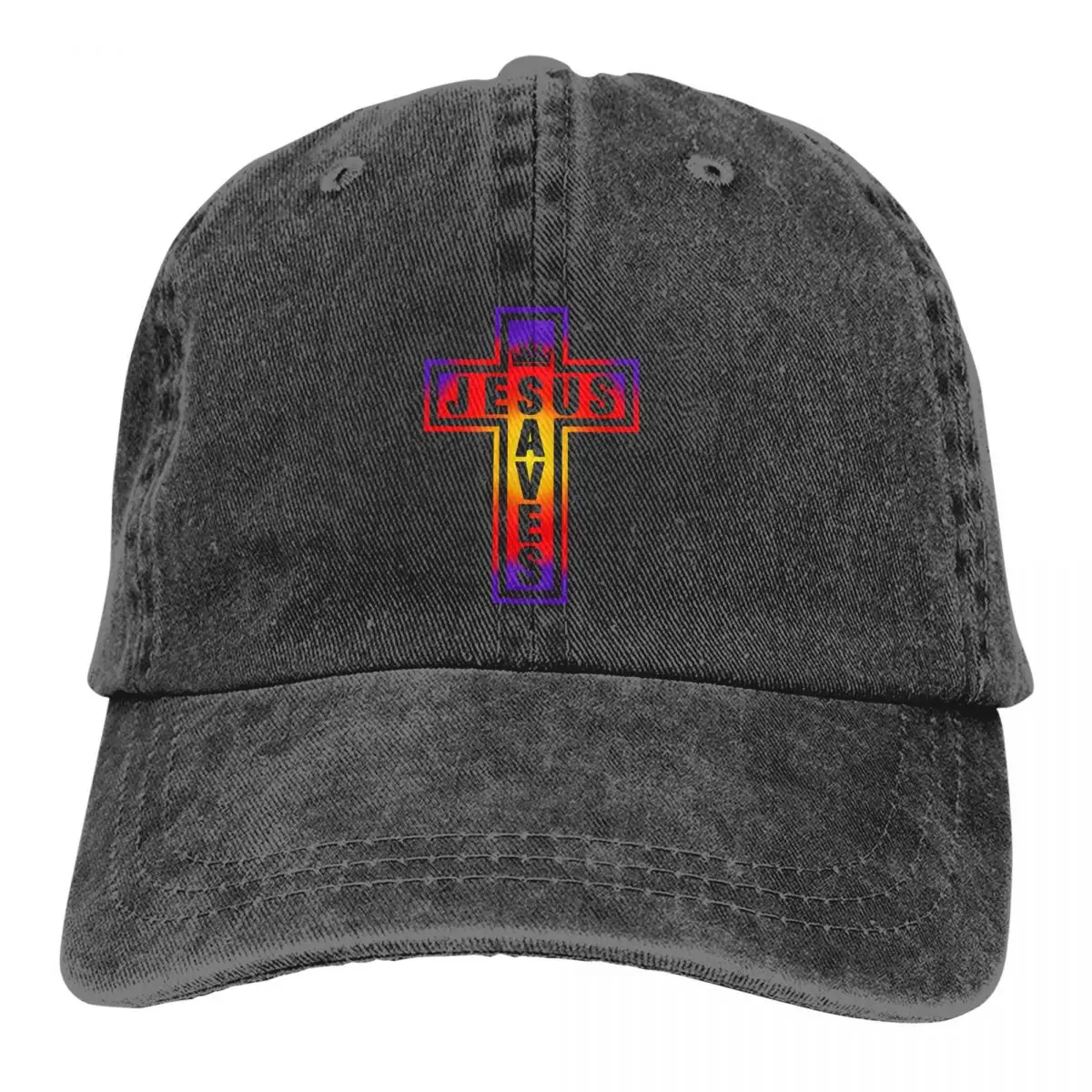 

Pure Color Dad Hats Jesus Saves Women's Hat Sun Visor Baseball Caps Jesus God Cross Peaked Cap