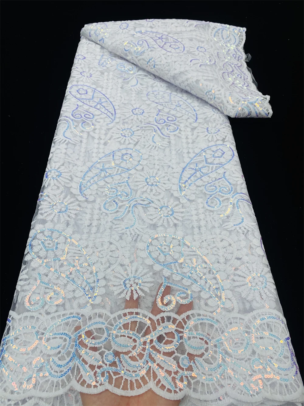 

Африканский 3D кружевной ткани 2020 высокое качество кружева французская кружевная ткань с бусинами в нигерийском стиле кружевная ткань для с...