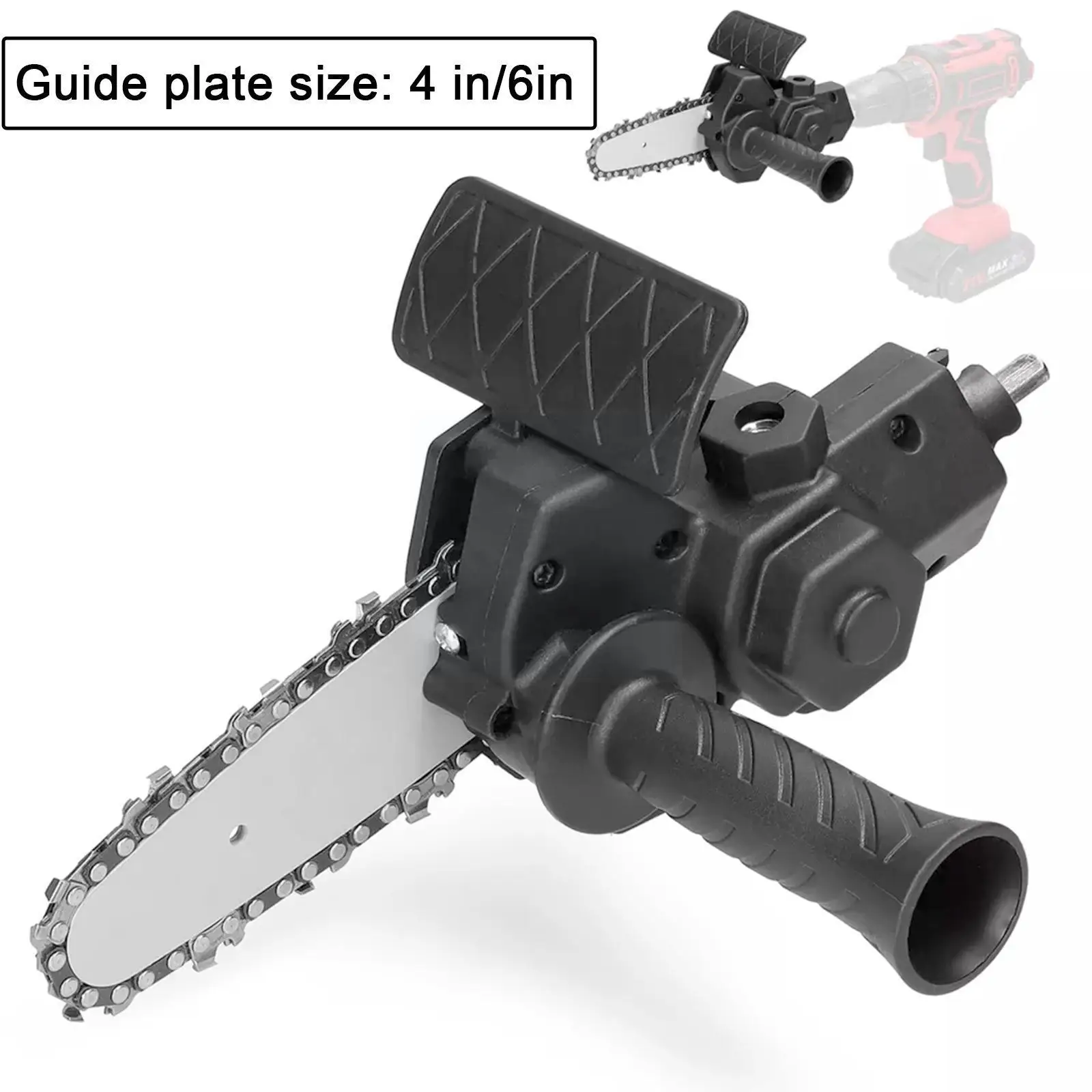 

4/6 Inch Electric Drill Modified To Electric Chainsaw Conversion Pruning Adapter Portable Kits Woodworking Tool Access K7a6