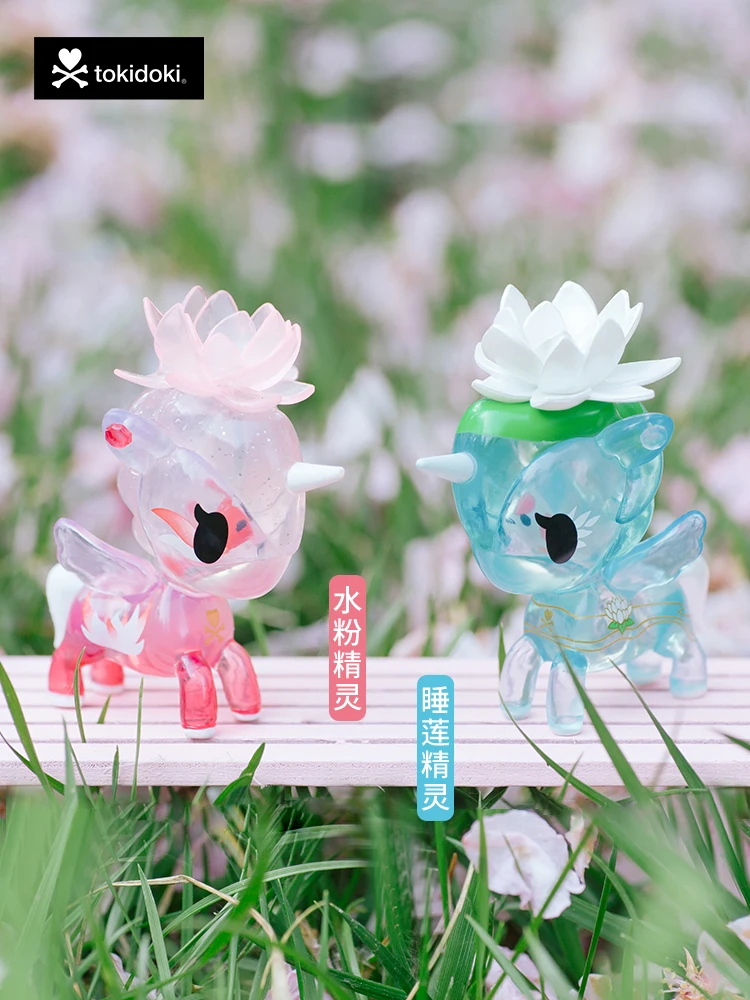 

Tokidoki серия цветов, единорог, водная Лилия, роза, тюльпан, пион, цветение сливы, милая фигурка, подарки для девушек