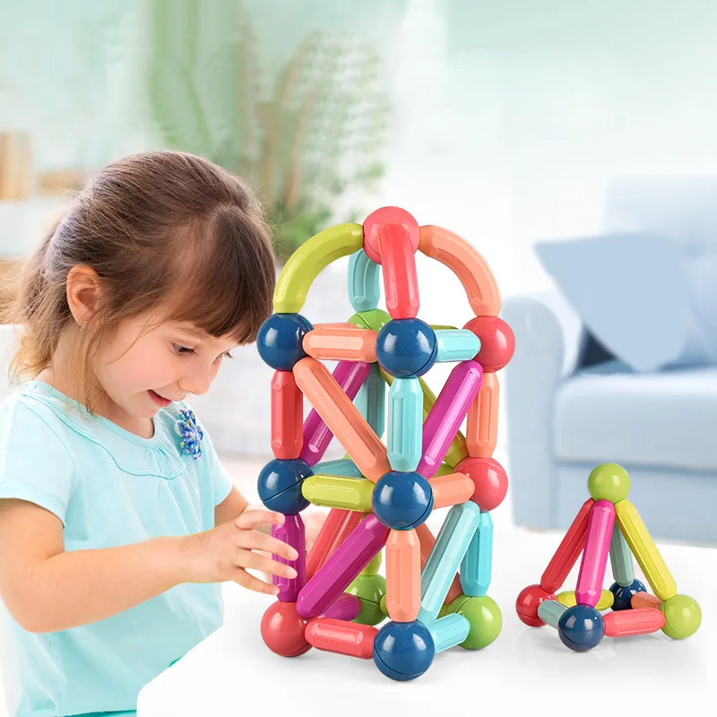 

Set Constructor Montessori Boy for Magnetic Girl Toys Educational For Blocks Children Stick Rod Toys Building Kids Magnet Blocks