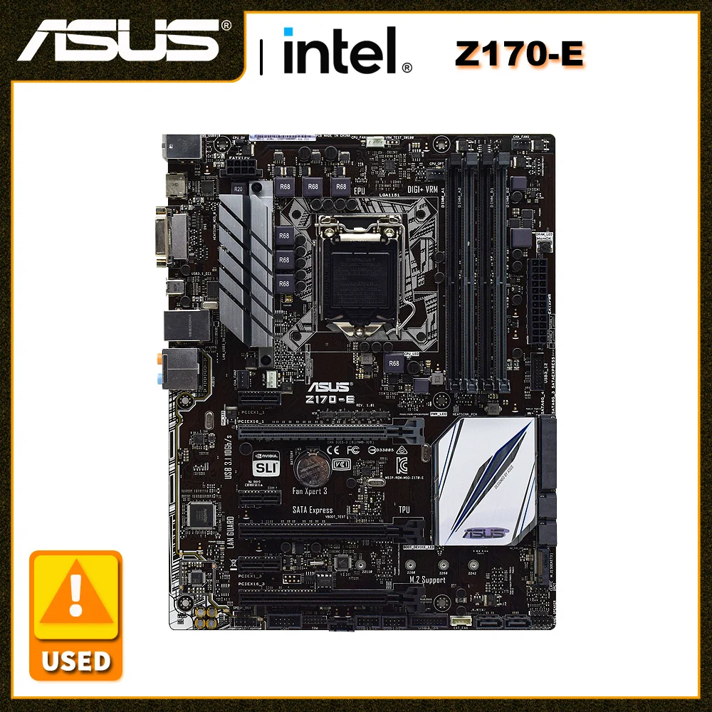 Материнская плата LGA 1151 Asus Z170-E материнская DDR4 Intel Z170 64 Гб PCI-E 3 0 USB3.1ATX для Core i3-7320 cpu |