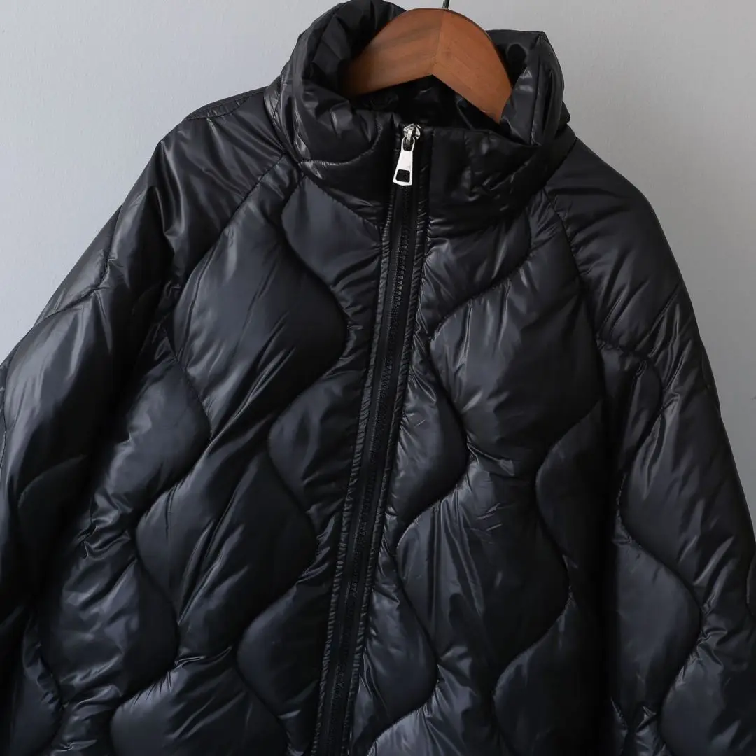 Women Parkas Clothing for Women Jacket Beige Black Cotton Casual Warm 2023 Fashion Zipper Up Bubble Warm Coat Long Coat Winter