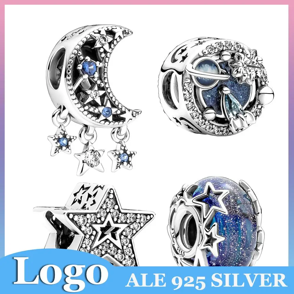 

925 Sterling Silver Nature and Heaven Charms Beads Pendants For Pandora Original Women Bracelet Necklace Jewelry DIY Making