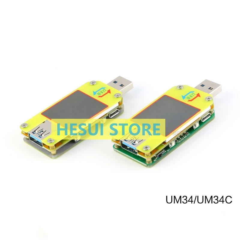 

Многофункциональный тестер напряжения и тока UM34C USB3.0 с цветным экраном