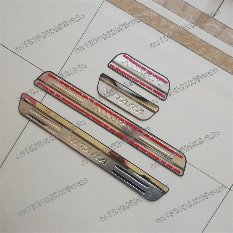 

stainless steel Car door cover outside door sill plate Car styling Fit For For Suzuki Vitara 2015 2016 2017 2018 2019