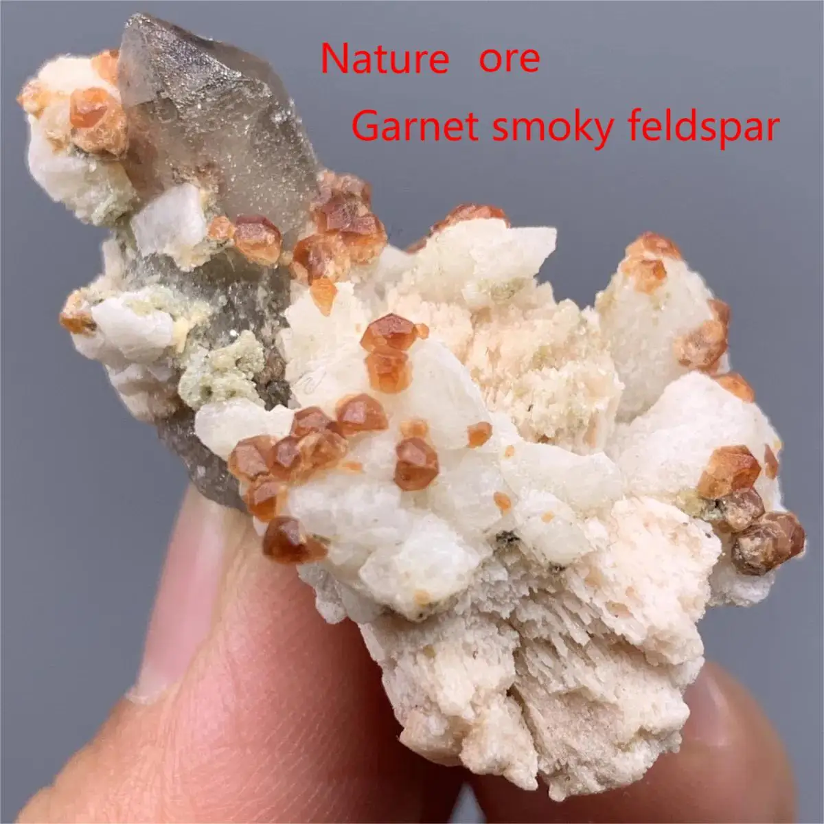 1Pcs Garnet Niacite Feldspar Natural Ore Raw Stone Mineral Crystal Ornaments Stone Specimen Collection Geological Teaching