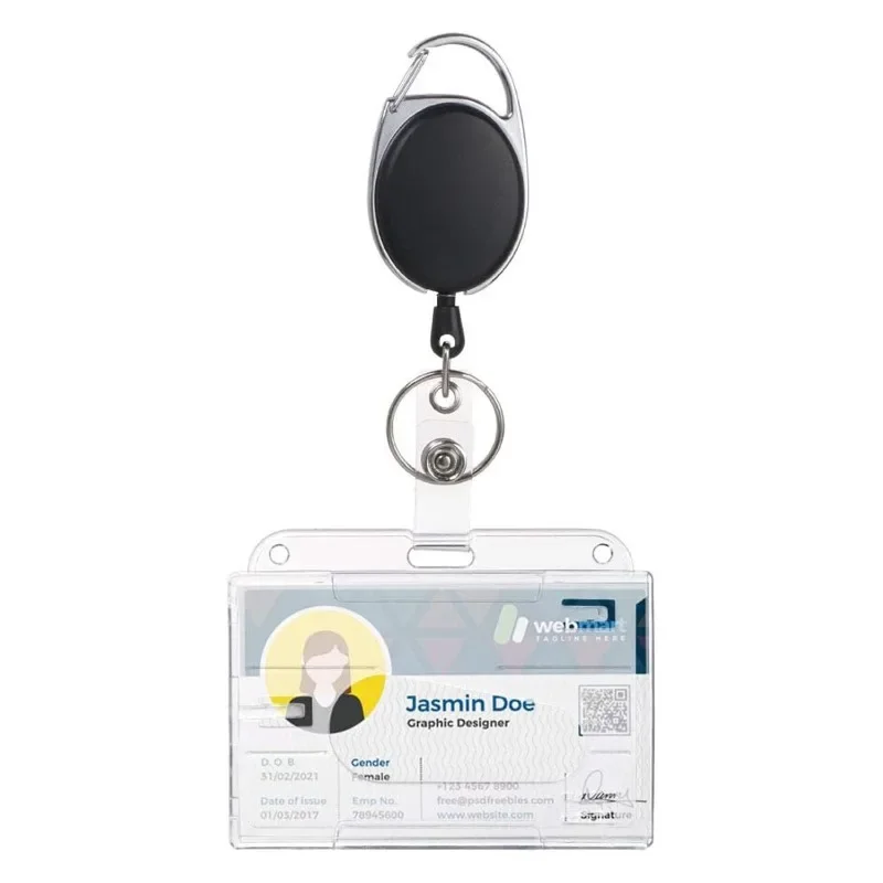 Выдвижные держатели катушек для бейджей металлические сверхпрочные с карабином