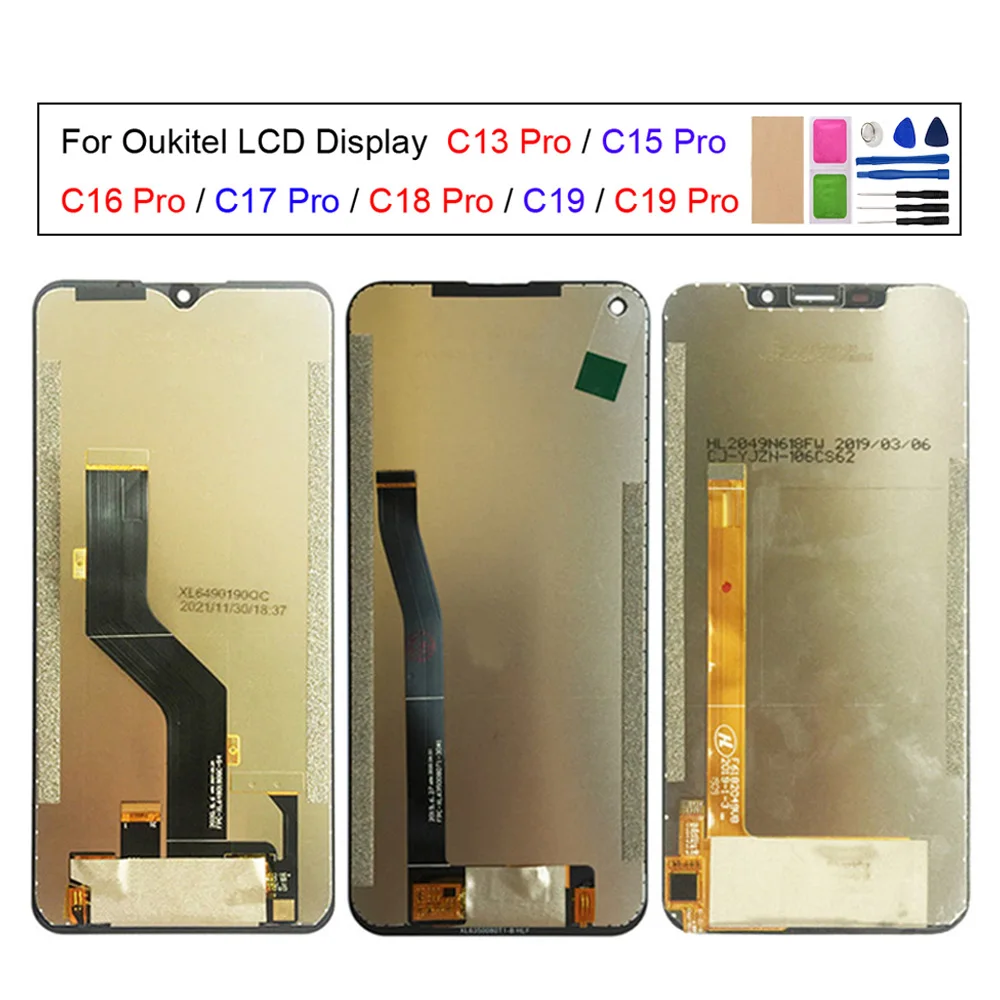

For Oukitel C19 Pro C18 C17 C16 C15 C13 Pro Screen LCD Display+Touch Screen Digitizer Assembly Phone Glass Panel Sensor Repair