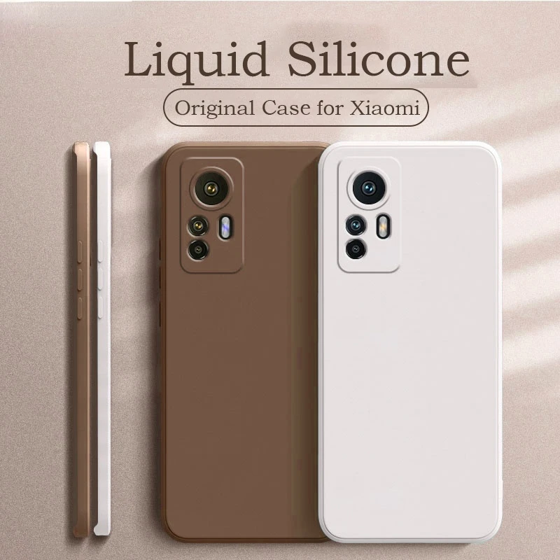 

Luxury Original Liquid Silicon Case For Xiaomi Mi 12 12X 11 11T 10 T Lite Redmi Note 11 10T 9 9S Pro Poco X3 F3 M4 5G Soft Cover