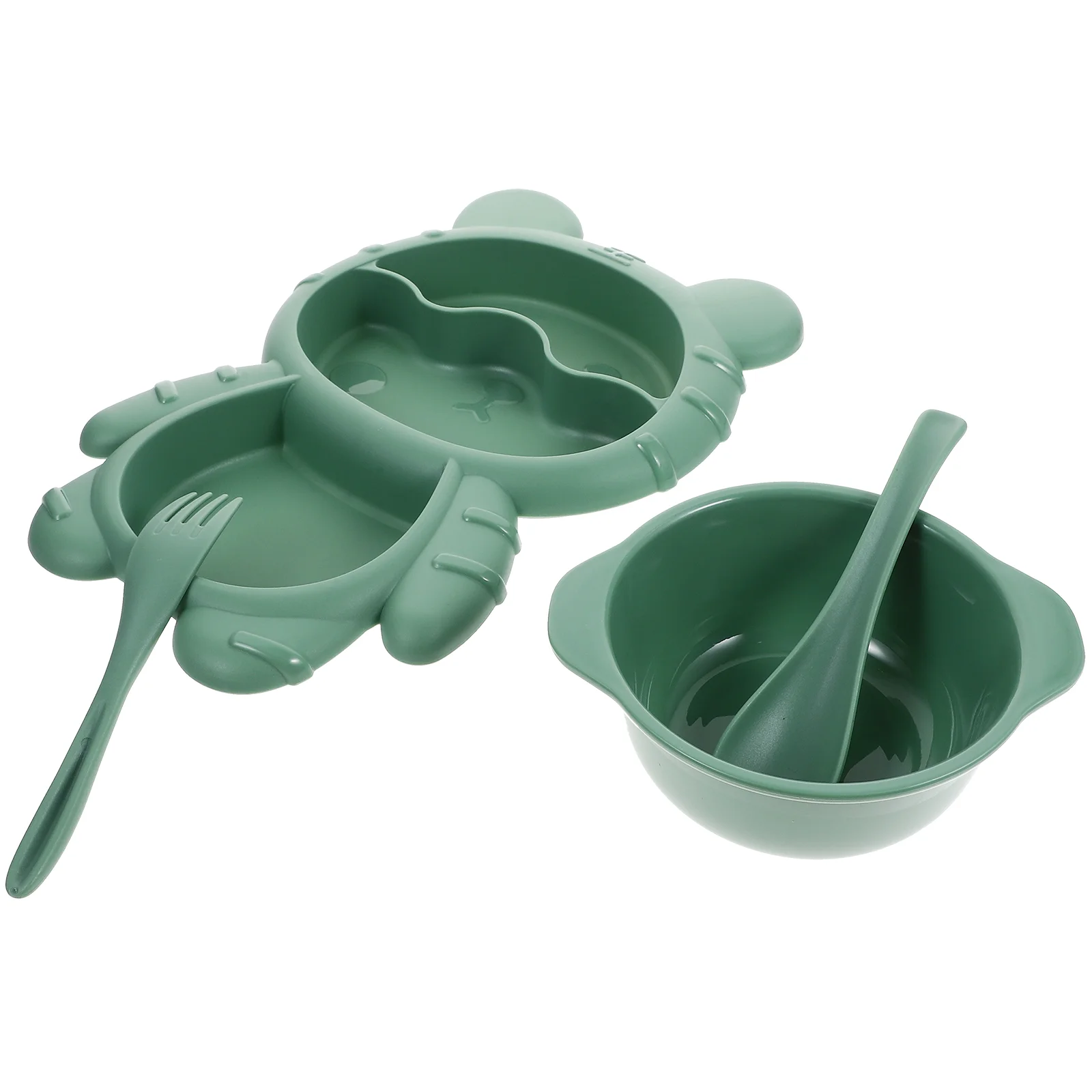 

Baby Plates Soup Bowl Toddler Dinner Lake Blue Cute Food Divided Pp Kids Fork Spoon Child