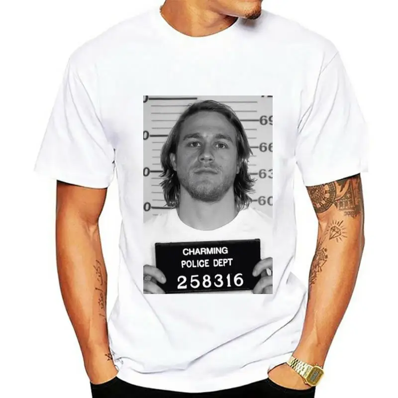 

Jax Teller Mug Shotharajuku уличная одежда, мужская популярная футболка для телешоу