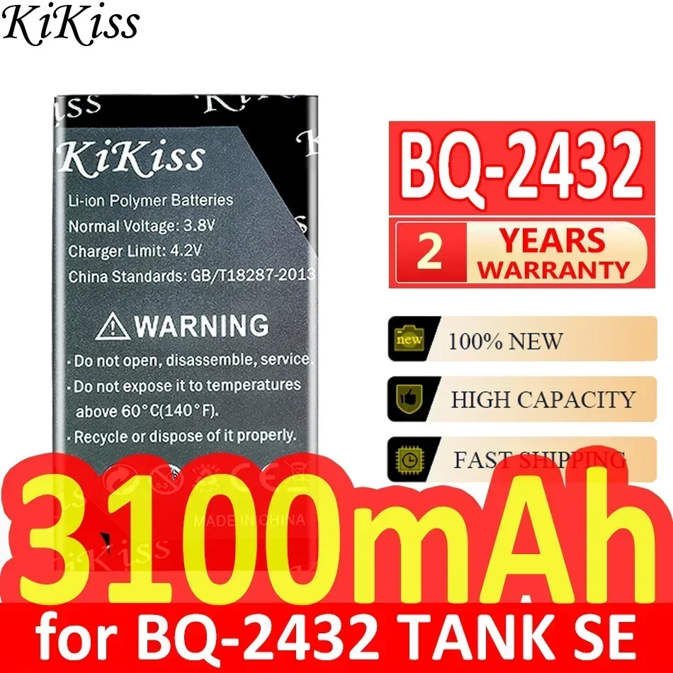 Аккумулятор KiKiss 3100 мАч для BQ BQ-2432 BQ2432 TANK SE