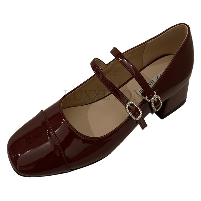 

Женские балетки на плоской подошве, Повседневные Туфли Мэри Джейн с квадратным носком, весна 2023