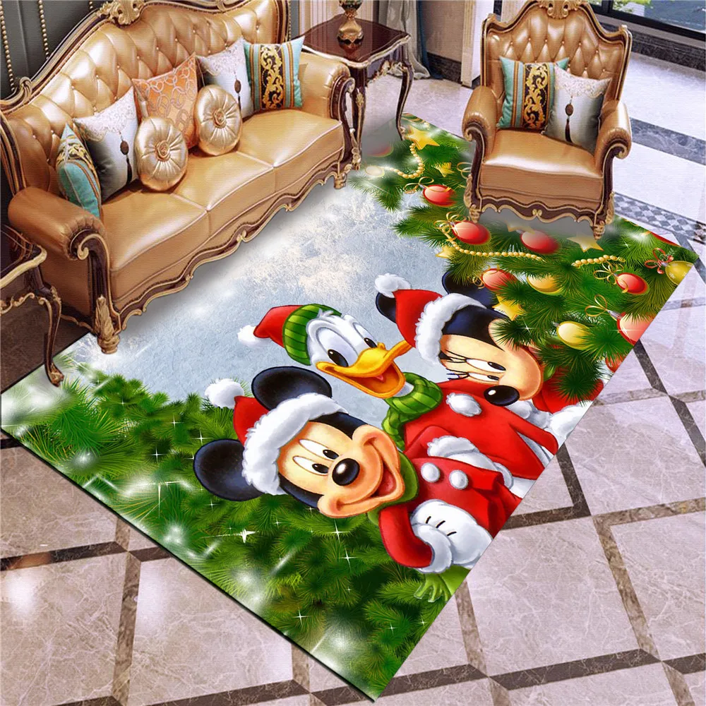 

Christmas Mickey Mouse 3d Printed Carpet Nordic Floor Mat Bedroom American Kitchen Carpet Lounge Bedroom Carpet Decoration Home
