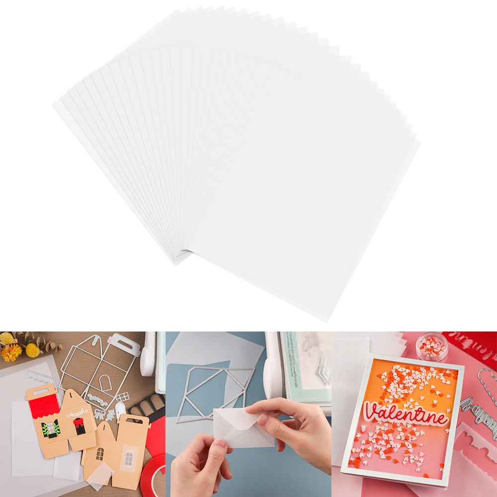 30 шт./компл. матовые гладкие пергаментные бумажные листы для DIY штамповки