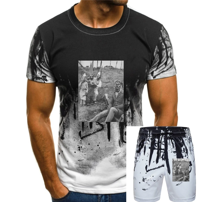 

Футболка с принтом Фока или трафарета-Хэллоуин-винтажный костюм на Хэллоуин Мужская футболка