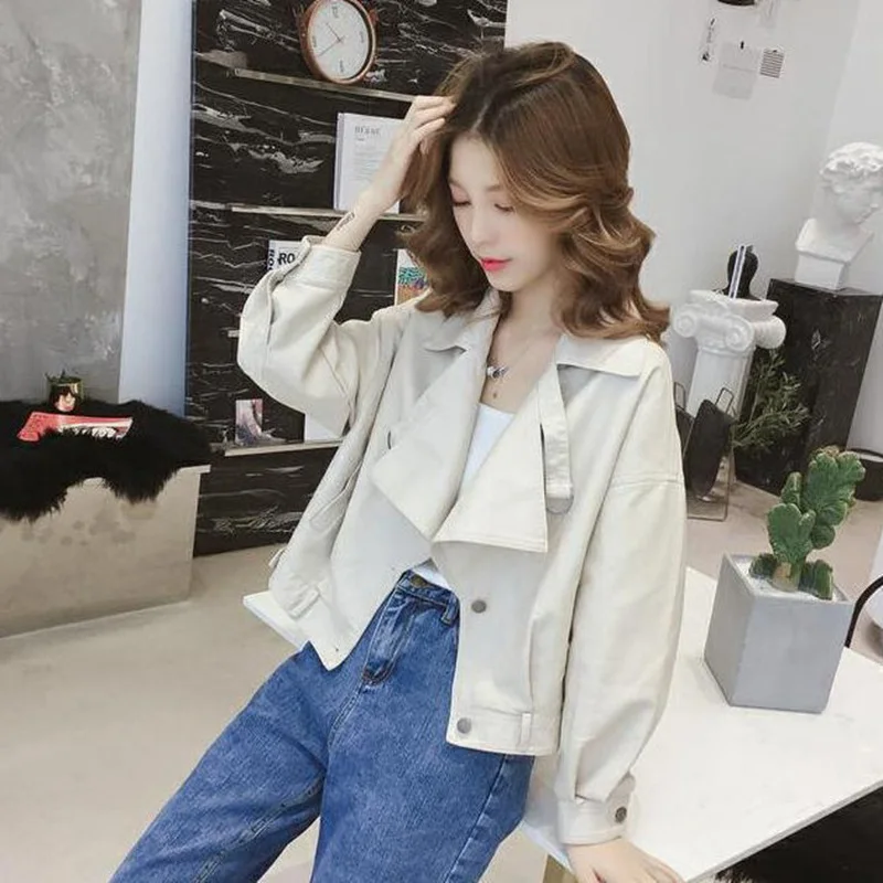 

Pu Leather Female Jacket Coat Designer Coat Women Luxury 2021 Ladies Jacket Leather Dress Women Leather Trench Coat Women
