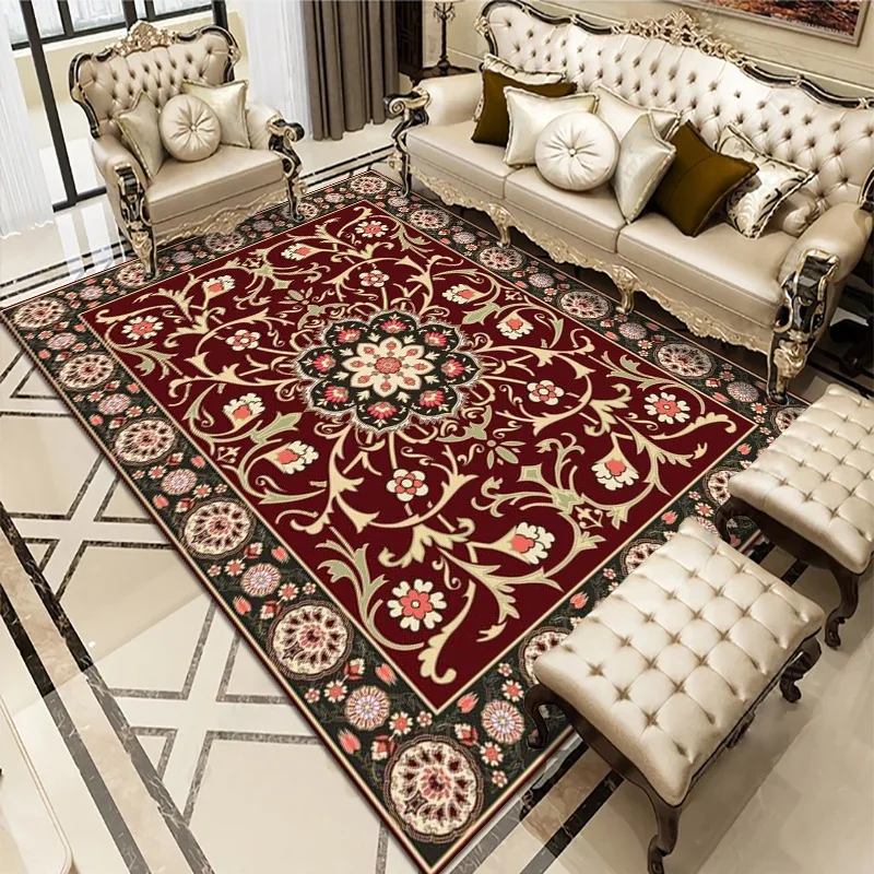 

Retro Ethnic Carpets for Living Room Large Area Rugs Home Decor Hallway Persian Carpet Moroccan Bedroom Beside Floor Mat Luxury