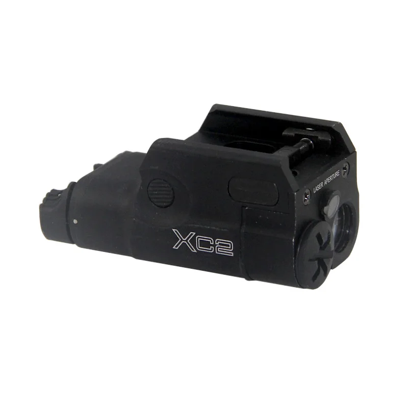 Tactical XC2 Pistol Light Ultra Compact LED Weapon Light 200 Lunmens Integrated With Red Laser Hunting Flashlight
