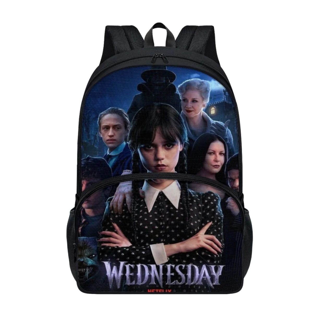 FORUDESIGNS Nevermore Academy Students Backpacks Wednesday TV ShowSchool Bags Lightweight Multi Pocket Bookbags Outdoor