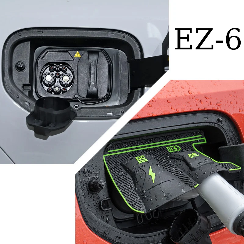 

Дождевик с портом зарядки автомобиля, не разборный, защита от дождя и пыли, подходит для Mazda EZ-6 EZ-60, водонепроницаемый чехол для зарядки