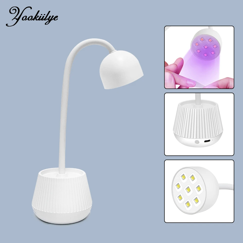 

Mini Desktop Nail Lamp 24W Quick Drying Gel Nail Polish Dryer UV Light for Gel Nails Professional LED Lamp for Manicure