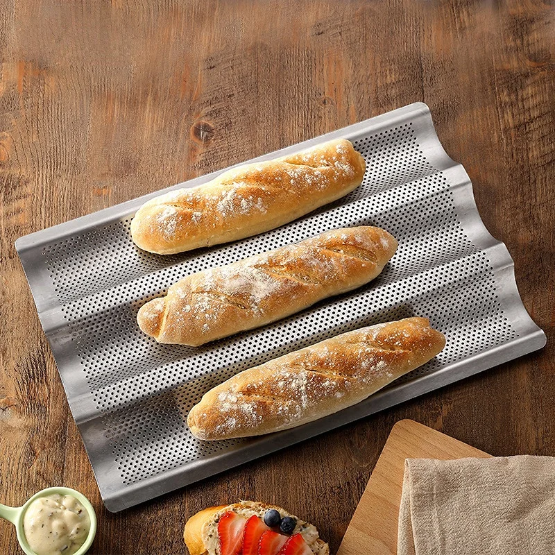 

Non-Stick Bread Pans Baking Utensils Tray Pastry Tools Loaf Baguette Mold Loaves Baking Tray Baguette Pan Bakeware