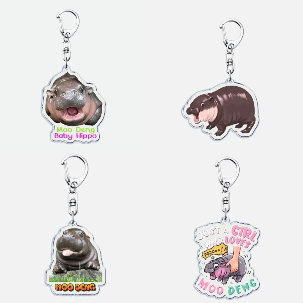 Новый милый детский брелок с бегемотом креативный акриловый мультяшными
