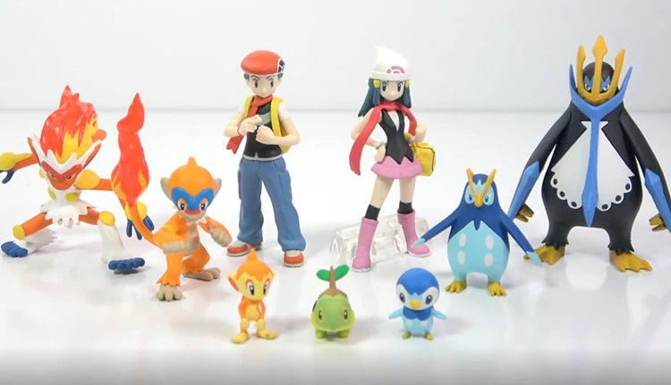 Bandai серия покемонов масштаб мир чимчар Monferno Infernape Empoleon экшн фижурный орнамент