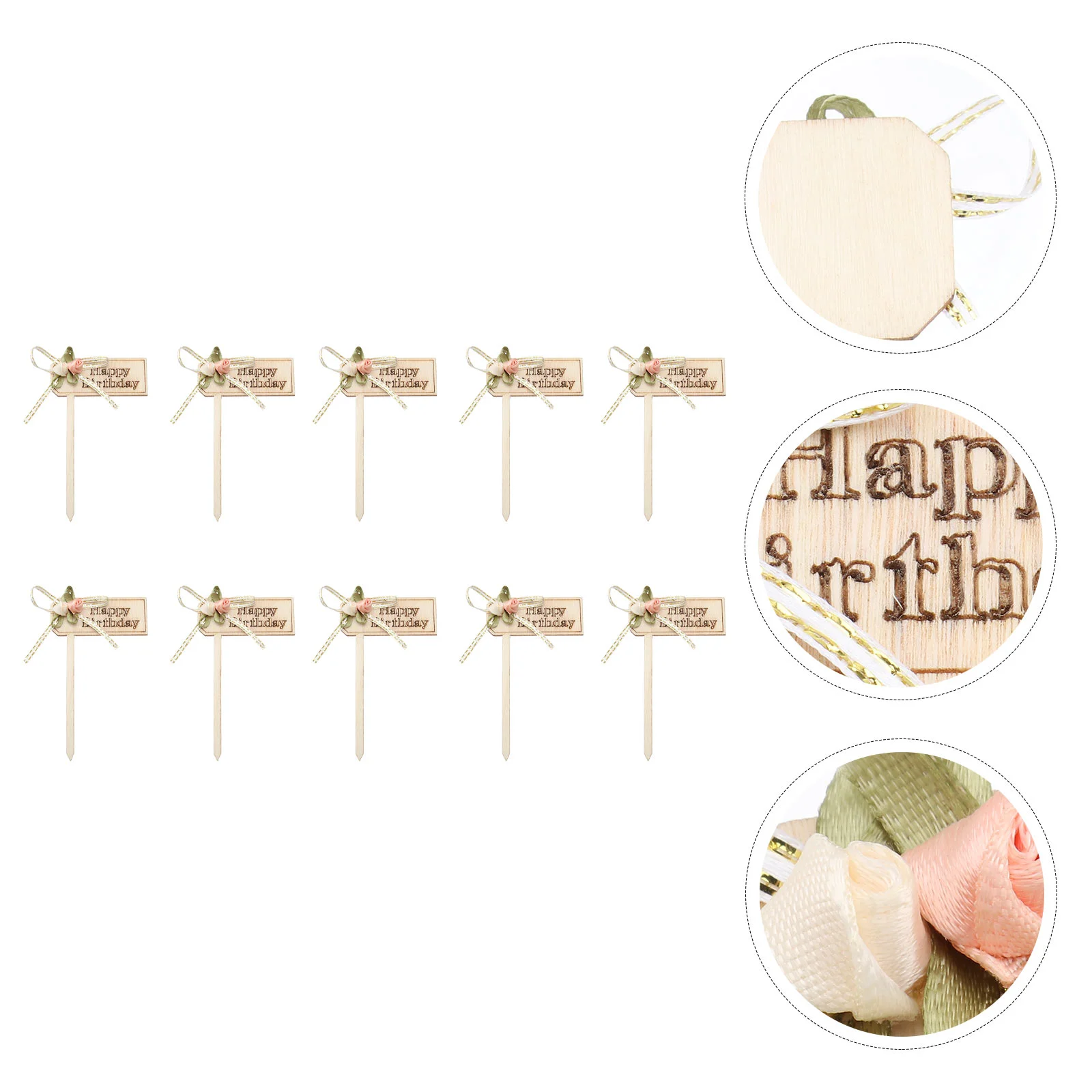 

10pcs Dessert Topper Holiday Toppers Cupcake Toppers Cake Picks Birthday Fruit Toppers