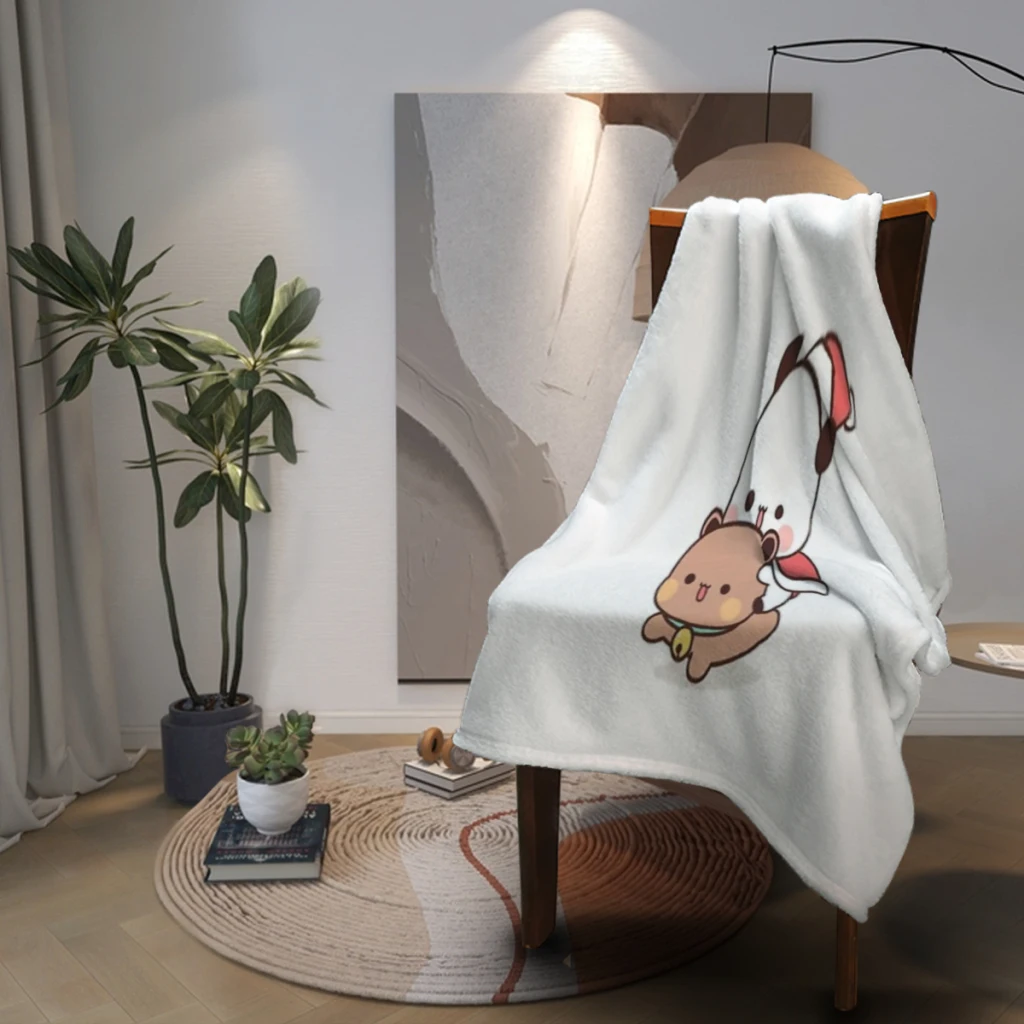 Одеяло Bear and Panda Bubu Dudu с фланцем портативный супер мягкий плед для домашнего и